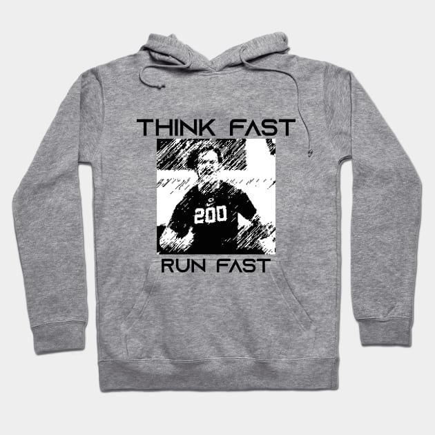 think fast run fast chad powers Hoodie by IRIS